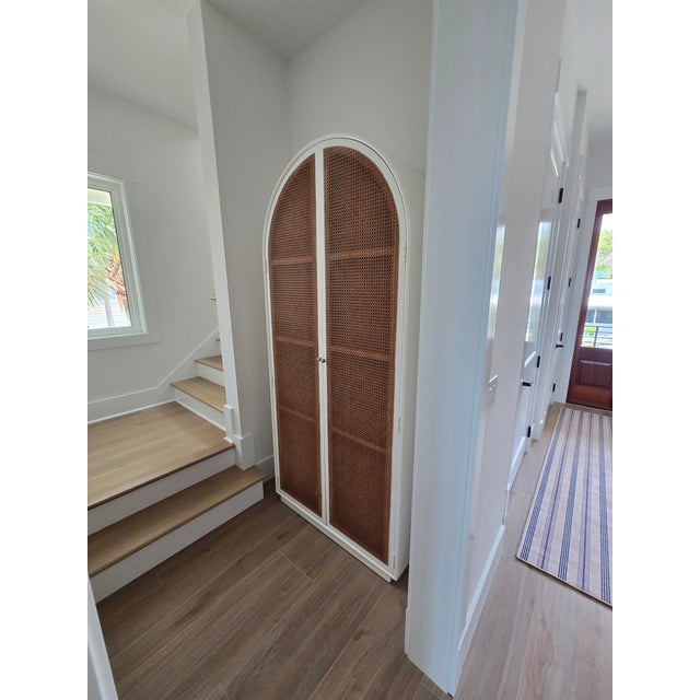 2020s Modern Arched Storage Cabinet With Cane Front by Universal Furniture For Sale - Image 5 of 6