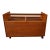 Mid-Century Modern Teak Rolling Magazine and Record Rack Bruksbo. For Sale