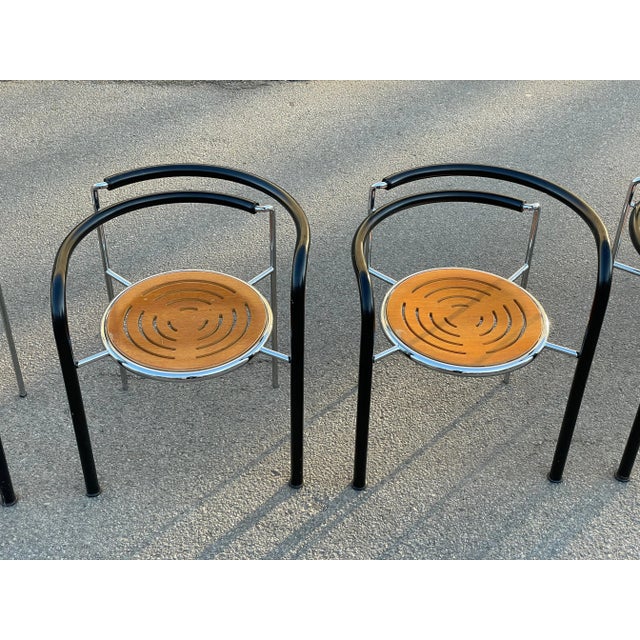 6 of the legendary and very rare Postmodern dark horse armchairs by Danish designers Rud Thygesen and Johnny Sorensen....