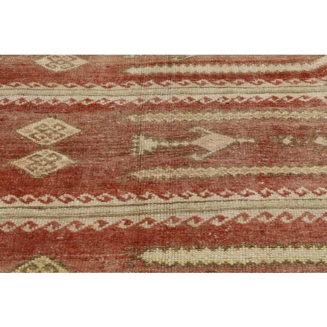 Vintage Turkish Oushak Saph Prayer Rug, 05'07 X 09'03 For Sale - Image 10 of 11