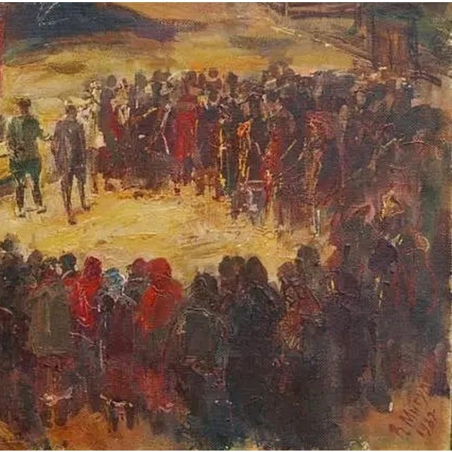 Soviet War Oil Painting, Ukrainian Artist Migulko, Socialist Realism Art 85-85 For Sale - Image 6 of 6