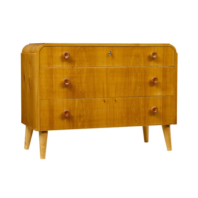 Mid-Century Swedish Elm Chest of Drawers, 1940s For Sale - Image 10 of 10