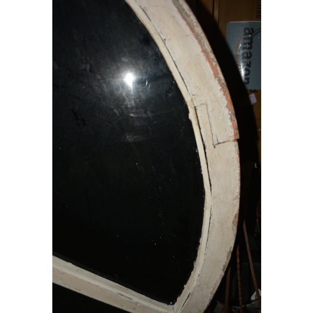 Vintage European Wooden Round Tinted Glass Rose Window With Iron Scrolled Inserts For Sale - Image 13 of 18