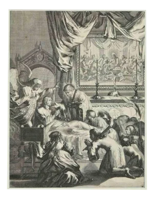 Romeyn de Hooghe, La Manière de se Bien Preparer à La Mort, Etching, 1700
