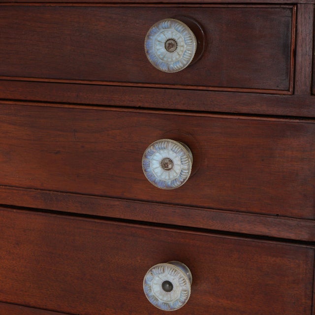 Early 19th Century Antique Mahogany Hepplewhite Drop Front Desk with Graduated Drawers For Sale - Image 5 of 12