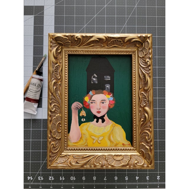 2020s Beekeepers Daughter Inseparable III Modern Folk Art Portrait by Alexandra Swistak For Sale - Image 5 of 7