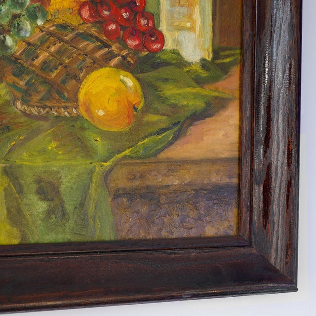 20th Century Vintage Primitive Still Life – Oil on Board For Sale - Image 10 of 13