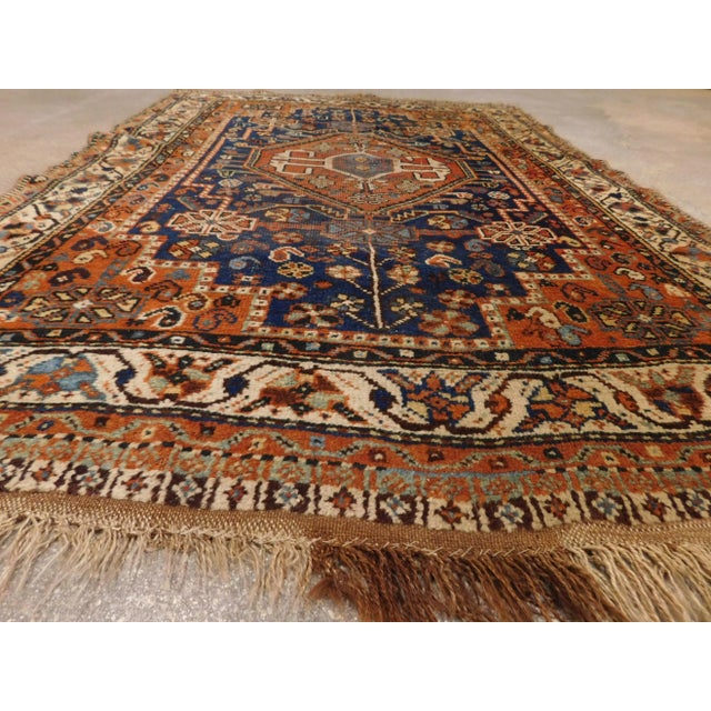Textile 1920s Vintage Hand Knotted Persian Rug - 5'x 3'7" For Sale - Image 7 of 13