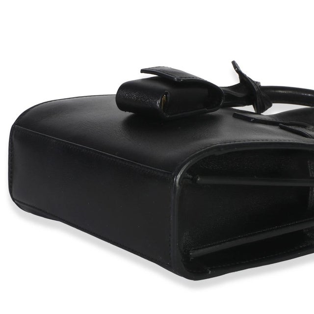 Animal Skin Black Smooth Calfskin Toy Sac Du Jour For Sale - Image 7 of 9