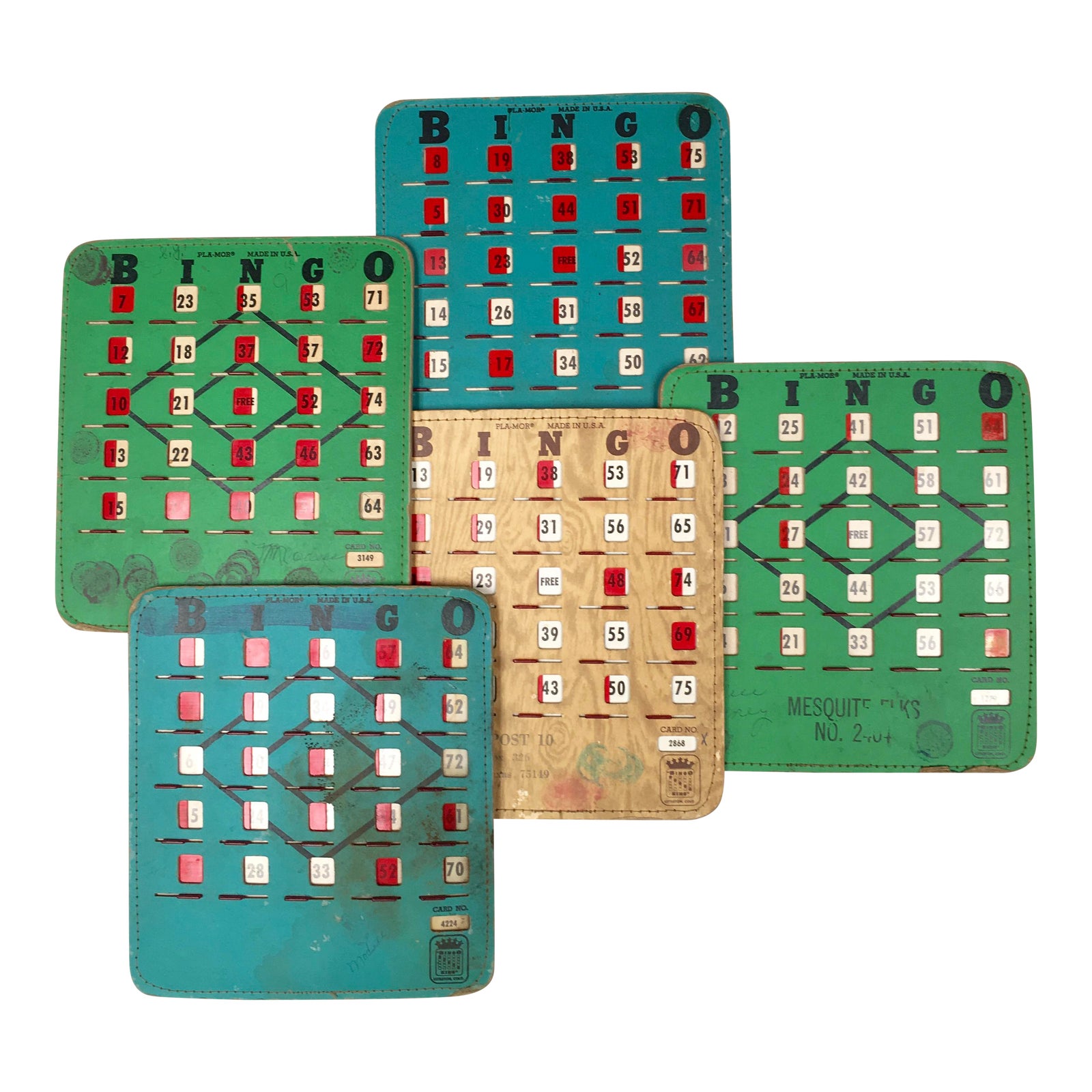 Vintage Reusable Bingo Cards Set of 5 Chairish