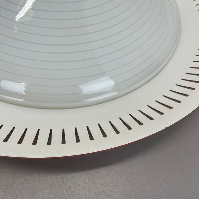 Modern Metal and Glass Flushmount Light in the style of Gio Ponti, Italy, 1950s For Sale - Image 12 of 18