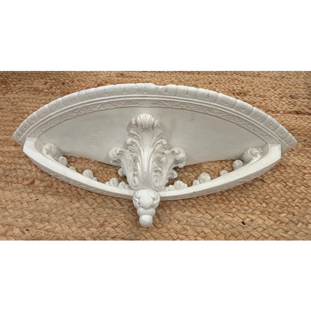 Neoclassical Vintage Neoclassical Architectural Plaster Wall Shelf For Sale - Image 3 of 16