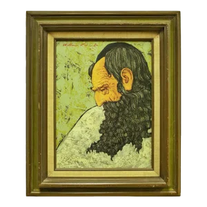 William Coombs, Judaica Modernist "The Sage" Rabbi Portrait