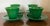 Antique 19th Century Chinese Bright Green Peking Glass Tea Cups & Saucers - Set of 4 For Sale - Image 10 of 18