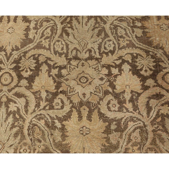 Vintage Indian Amritsar Botanic Handmade Wool Carpet For Sale - Image 4 of 7