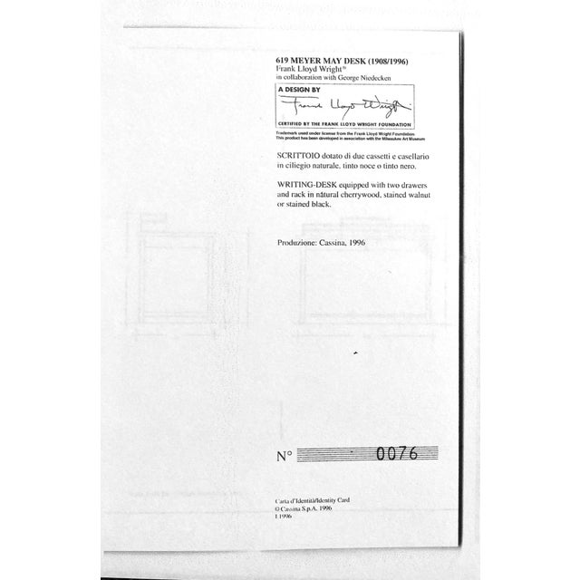 Desk & Chair by Frank Lloyd Wright, 1990s, Set of 2 For Sale - Image 13 of 14