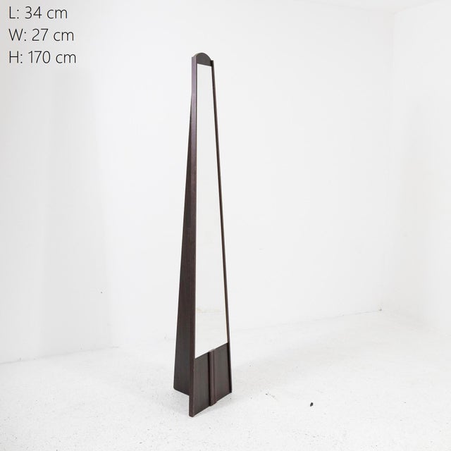 Wooden Floor Mirror, 1970s For Sale - Image 11 of 11