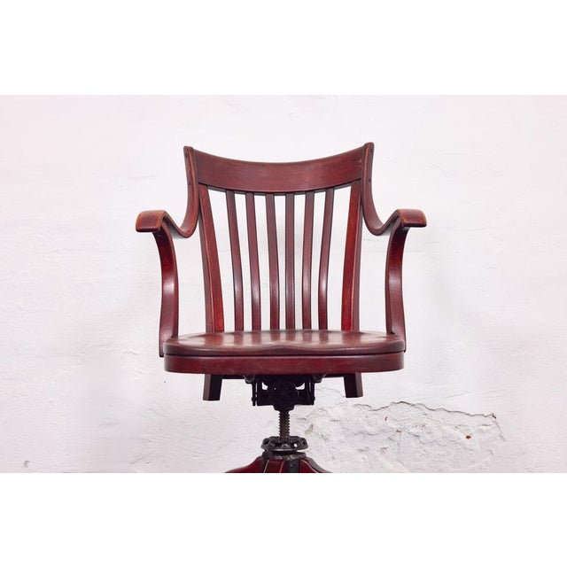 Wood Vintage Capua Chair in Beech and Mahogany by Adolf Loos for Thonet, 1920s For Sale - Image 7 of 18