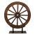 19th Century Antique Large Wood & Metal Cart Wheel Mounted on Custom Base For Sale - Image 5 of 12