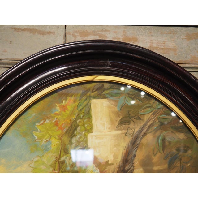Wood A Signed 19th Century French Oval Hunt Trophy Still Life, Pastel on Canvas For Sale - Image 7 of 18