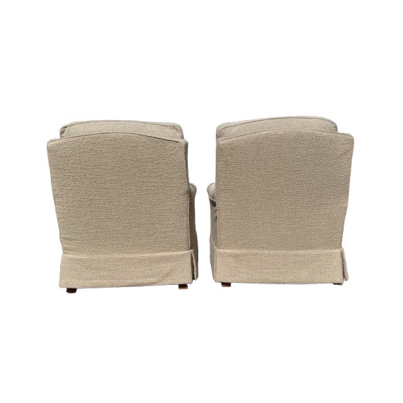 Pair of Clayton Lounge Chairs by Howard Chairs LTD With Custom Slipcovers For Sale - Image 11 of 18