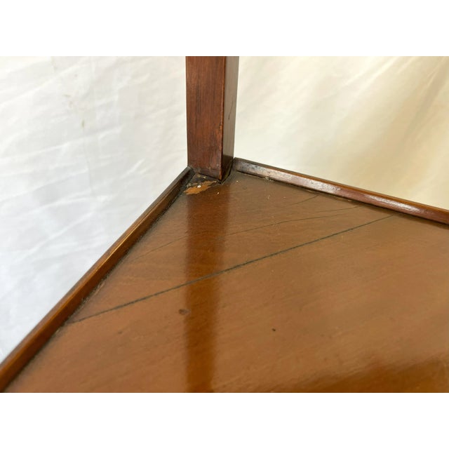 Mid Century Modern Cherry 4-Tier Corner Shelf For Sale - Image 10 of 12