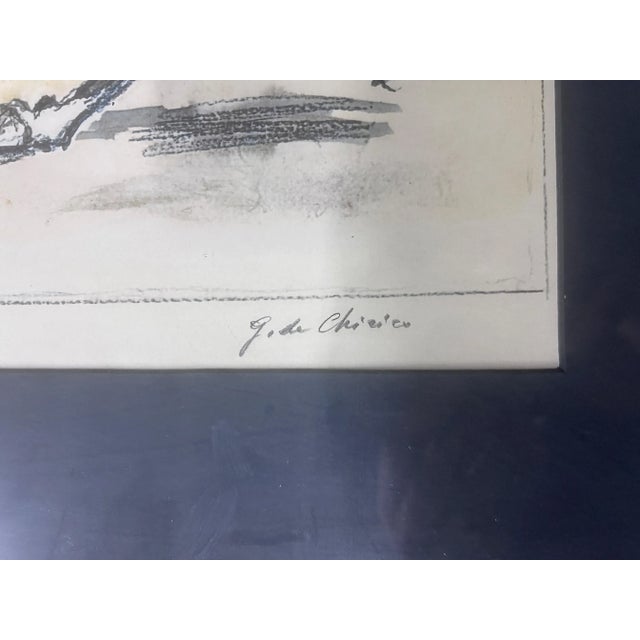 Wood Vintage Giorgio De Chirico Giorgio De Chirico (1888–1978) – Il Cavaliere Solitario – Color Lithograph, Framed For Sale - Image 7 of 8