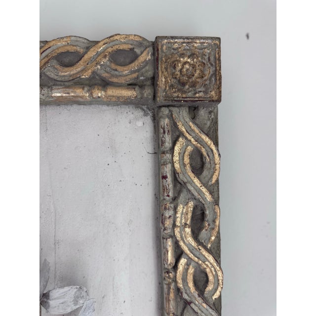 White Paper Mache Pomegranate Branch in Plaster Frame Sculptural Wall Art For Sale - Image 8 of 11