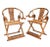 Late 19th Century 19th Century Pair Chinese Antique Horseshoe Folding Chairs For Sale - Image 5 of 8