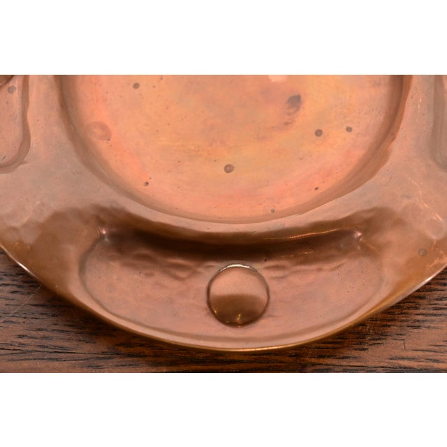Metal Gustav Stickley Signed Hammered Copper Ashtray or Catchall, Circa 1910 For Sale - Image 7 of 10