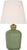 Traditional Thomas O'Brien by Visual Comfort Signature Josy 17" Cordless Table Lamp in Silk Green with Linen Shade For Sale - Image 3 of 3