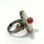 Traditional Bochic “Orient” Jade & Multi Gem Ring Set in 18k Gold & Silver Size 4 For Sale - Image 3 of 4