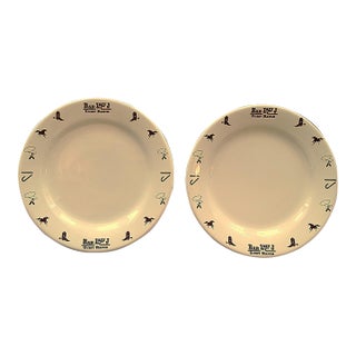 Vintage Pair (2) of Bar Lazy J Ranch Luncheon Plates For Sale