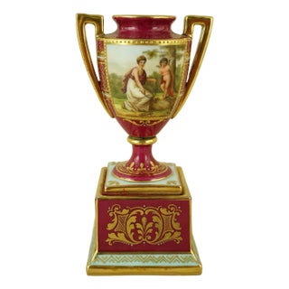 Empire Style Porcelain Vase with Mythological Scene by F. Koller for the Imperial Manufactory in Vienna, Austria, Late 1700s For Sale