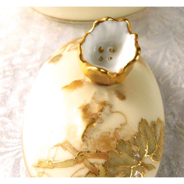 1910s Alfred Lanternier Limoges Hand Painted Cream Bisque Chocolate Pot For Sale - Image 13 of 17