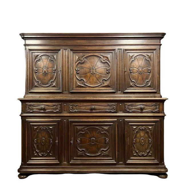 Important renaissance style walnut buffet important renaissance style walnut buffet, entirely carved, circa 1850. The...