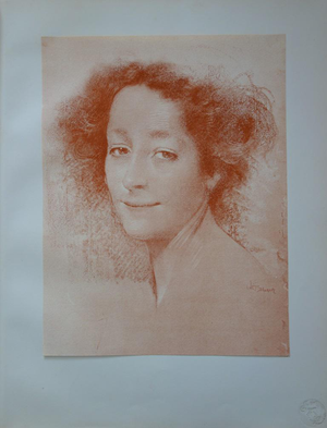 Lucien Levy-Dhurmer, A Beauty from Yesteryear, 1897, Lithograph