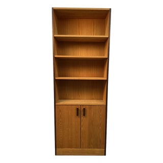 Mid-Century Modern Style Bookcase W/ Storage For Sale