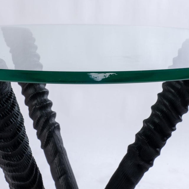 Late 20th Century Late 20th Century Faux Antler Table With Glass Top For Sale - Image 5 of 7