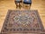 Textile Vintage Persian Tabriz Area Rug, Hand-Knotted Wool, Heriz Geometric Pattern, Ivory & Red, 5x6 For Sale - Image 7 of 18