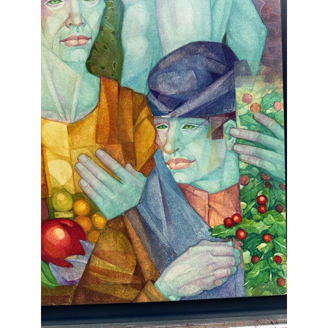 Gabriel Portolés Ascaso, The Four Seasons, 1970s, Tempera Painting For Sale - Image 3 of 7
