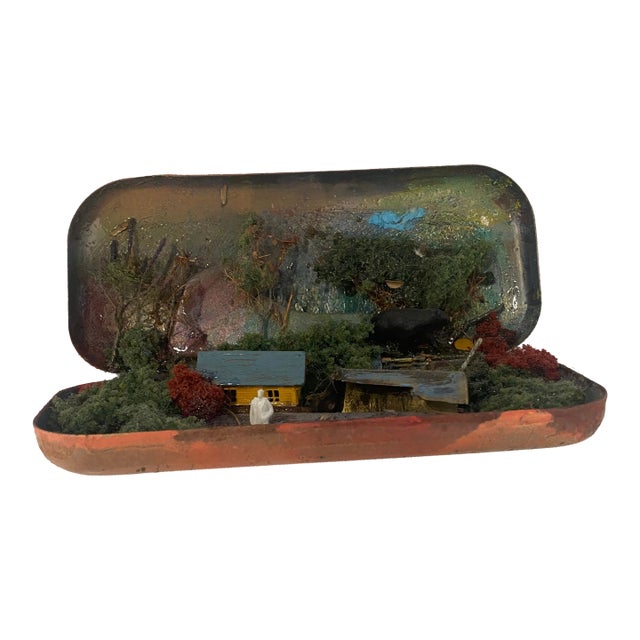 1970s Marvin Tate Mini Diorama Sculpture in Eyeglasses Case For Sale