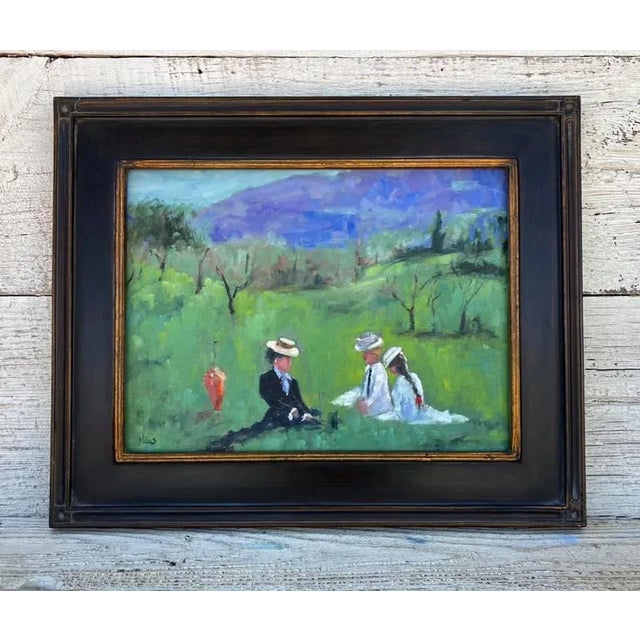 Contemporary Impressionist Oil Painting Figurative Landscape For Sale - Image 9 of 12