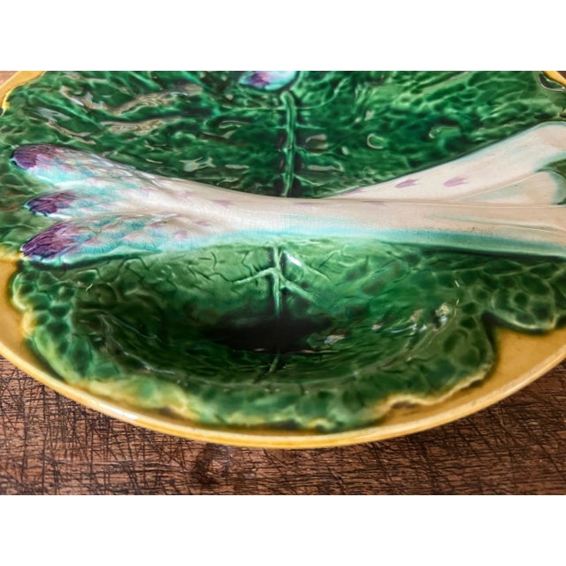 Creil Et Montereau French Majolica Asparagus Plate, 19th Century For Sale - Image 12 of 14
