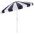 Metal Buti 9 Ft Crank Umbrella, Navy Cabana Stripe/White Pole For Sale - Image 7 of 8