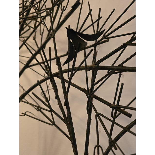 Mid Century Winter Trees With Birds Wall Sculpture C Jere For Sale - Image 11 of 17