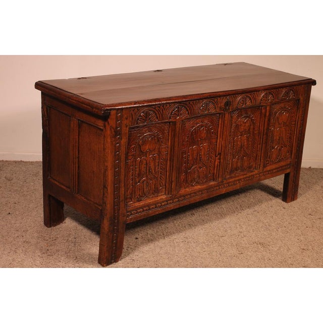 17th Century Oak Chest For Sale - Image 15 of 17