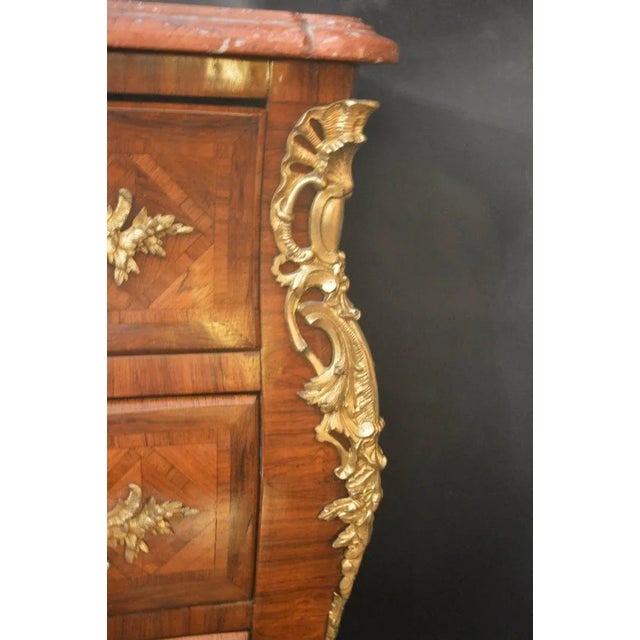 1900 - 1909 French Parquetry Commode With Ormolu For Sale - Image 5 of 7