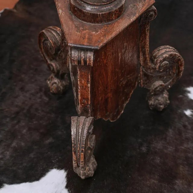 Vintage Wooden Column Candleholder For Sale - Image 6 of 8
