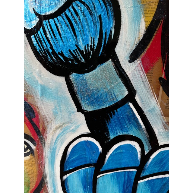 Rare, Large-Scale Monumental Peter Keil Painting, Collaboration With Mike Mozart (MiMo) For Sale - Image 9 of 12
